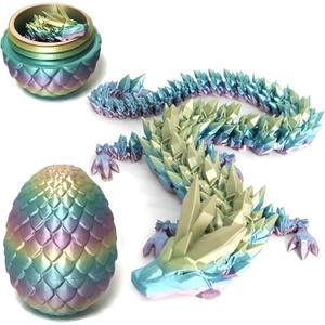 Dragon Egg 3D Printed Dragon Egg Articulated Crystal with Fidget Toy Executive Desk Toys Adults Fidget Toys (12'')