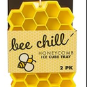 Bee Chill Ice Trays, Silicone Ice Tray for Making Hexagonal Ice, Yellow 2 Pack