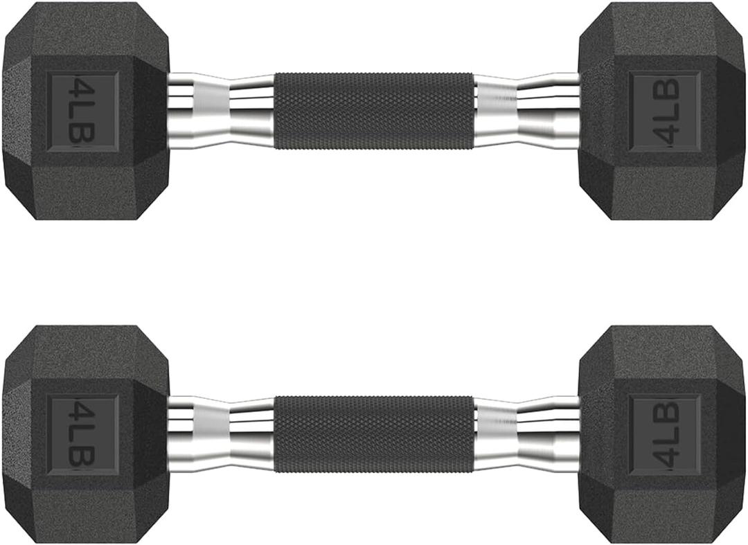 HANDBODE Hex Dumbbell Set 2.5-65 lb, Rubber Encased Hex Dumbbells for Home Gym, Weights Dumbbells Set of 2 Hand Weights for Strength Training & Fitness Exercise