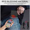 2 x Rssviss for iPhone Air Wallet Case, Flip Folio Case Compatible with Magsafe, RFID Blocking Card Holder Kickstand, Shockproof iPhone Cover Men Women for iPhone Air 6.5" Black