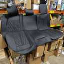 Seat Covers Fit for Dodge RAM 1500 2002-2024 2025 2026: Compatible with RAM 1500 2500 3500 Car Seat Cover Truck Pickup Crew Double Quad Cab (Curved Bench, Full Set, Black)
