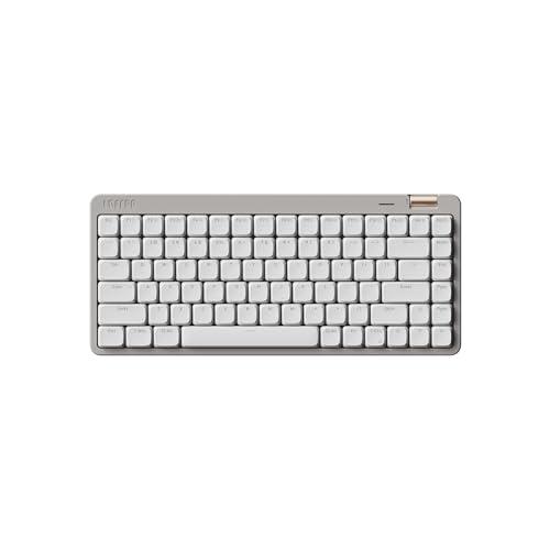 Flow Lite 84 Keys Low Profile Mechanical Keyboard, 75% Swappable Rechargeable Wireless Keyboard with 2.4G Receiver, Bluetooth and Wired Connection for Windows, Mac/Spector Linear Switches (Marble)