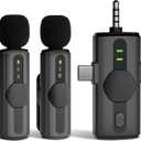 Diivoo Mini Microphone 3 in 1 Wireless Lavalier Microphones