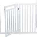 TRIXIE Dog Barrier Four Panel White Gate, 80"-20" L x 2" W x 31.5" H
