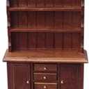 1:12 Scale Miniature Cupboard Bookshelf Classic Wooden Mini Storage Hutch Kitchen Dollhouse Bookshelf Wood Cabinet 1:12 Furniture Display Showcase Decoration Sideboard Accessories (Walnut Color)