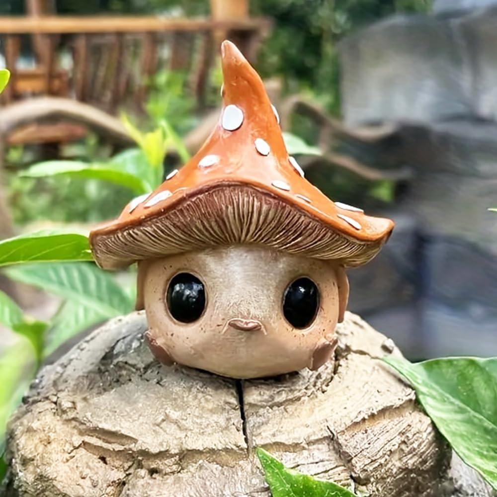 Mushroom Outdoor Garden Decor Statue Garden Gnomes Statues for Home Desk, Yard, Patio, Backyard, Fairy Garden, Balcony,Lawn Ornament,Mothers Day, Birthday Gifts for Women, Grandma, Mom