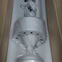 52 Inch White Ceiling Fan with Lights and Remote, Retro White Wood Low Profile Flush Mount Modern Ceiling Fan for Indoor Farmhouse Bedroom Living Room Outdoor Patio Porch, Reversible DC Motor