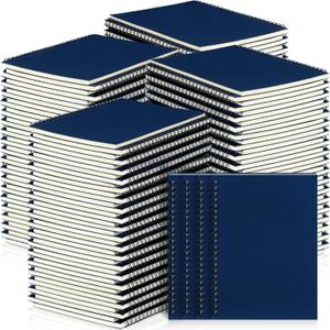 Yahenda 72 Pcs Spiral Notebook Bulk A5 Journal Lined 8.3'' x 5.5'' Writing Composition Paper Small Notepad Subject Notebook for Students Office Business Back to School Supplies (Deep Blue)