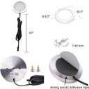 AIBOO 12V LED Under Cabinet Lighting Kit 3 Packs Slim Aluminum Puck Lights with 2-Way Switch All Accessories Included for Counter Closet Lighting 6W (Daylight White)