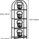 VEVOR Metal Bookshelf, 4-Tier Arched Industrial Bookshelf, Small Rustic Vintage Storage Bookcase with Open Shelves, Freestanding Display Shelving Unit Storage Rack, for Living Room, Bedroom & Office