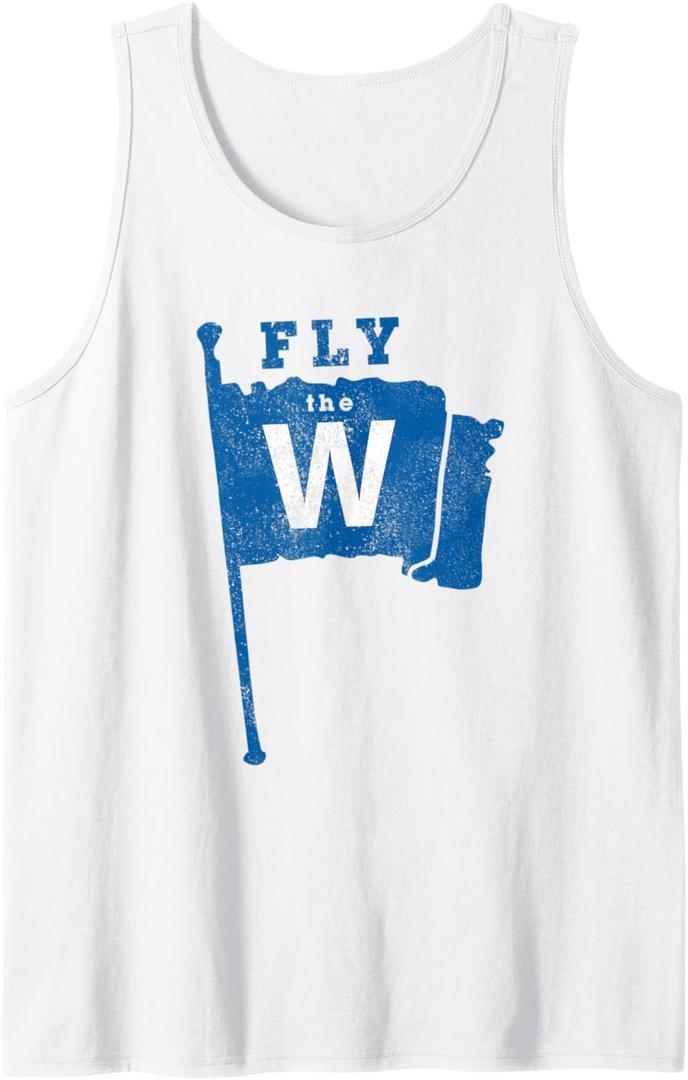 Fly The W Chicago Baseball Winning Flag Distressed Tank Top, XL Fly The W Chicago Baseball Winning Flag Distressed Tank Top, XL
