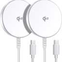 Qi2 Magnetic Wireless Charger for iPhone 16 Qi2 Certified 15W Mag Safe Charger for iPhone 16/15/14/13/12 Series 2 Pack Apple Wireless Magnet Charging Pad Mag-Safe Accessories for AirPods