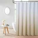 YOSTEV Gold Ombre Shower Curtains for Bathroom,Modern Ombre Texture Fabric Waterproof Shower Curtain,108 x 72 Inch,Extra Wide