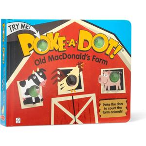 Melissa & Doug Poke-a-Dot! Old MacDonalds Farm, Interactive Children's Board Book with Buttons to Pop, Educational Sensory Toy for Toddlers & Preschoolers Ages 3+ - FSC Certified