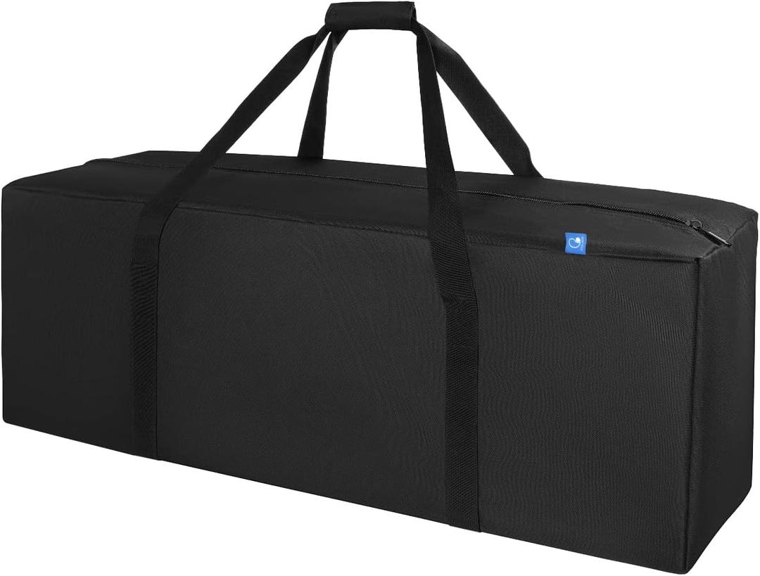 COOLBEBE 36-Inch Large Travel Duffle Bag, 100L Heavy Duty Luggage for Sports Equipment, Camping & Moving, Water Resistant, Black (36" x 13" x 13")