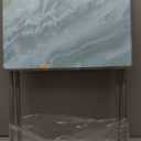 Garden 4 you Folding TV Tray Table TV Dinner Table with Sturdy MDF Top,Eating Trays for Living Room with No Assembly Required 15 x 18.9 x 26 in(Sea Blue,1PC)