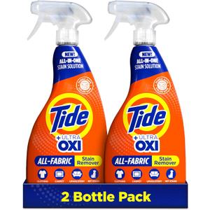 Tide Laundry Stain Remover Spray with Oxi, Stain Remover for Clothes, Carpet, Upholstery, Pet Bedding, & More, Stain Treater Spray for Tough Stains from Wine, Coffee, Grease, 21.5 Fl Oz (Pack of 3)