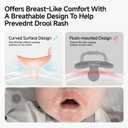 Garkoko Baby Pacifiers 0-6 Months Breast Like Shape Pacifiers BPA-Free One-Piece Silicone Newborn Pacifier for Breastfed Babies, 2pcs for Best Value