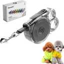 10ft Retractable Dog Leash for Small Dogs, Puppies, and Cats, 360 Tangle-Free, One-Handed Brake, Applicable to Pets of Small Size (Black)