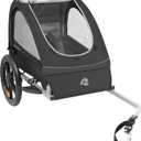 Retrospec Rover Kids Bicycle Trailer Single and Double Passenger Childrens Foldable (Black)