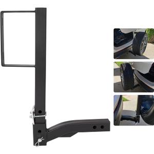 ECOTRIC Spare Tire Mount Carrier 24-Inch Universal Fit for SUV ATV UTV RV Truck Car w/Standard 2'' Receiver Trailer Hitch Tire Carrier Bracket