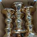 Yaomiao 6 Pieces Wedding Gold Pillar Candle Holders Metal Candlestick Holder Tall Stands for Pillar Candles Gold Candlesticks for Table Weddings Special Events Parties Living Room