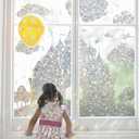 Amiya Rainbow Window Privacy Film Stained Glass Clings, 3D Static Glass Cling Sticker Decorative Home Vinyl Heat Control Anti-UV,23.6x157.5 Inch,Rainbow