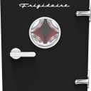 Frigidaire Retro Mini Personal Fridge Cooler, Holds up to 9 Cans, Portable & Compact, AC Plug & 12V Car Charger  Black (11.8"D x 7.1"W x 10.1"H)