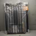 Mumeasy 36" Extra Tall Baby Gate for Stairs, 29.7-51" Wide Dog Gates Indoor for Doorways with Easy Walk Thru, Auto Close Pet Safety Gate for House, Pressure Mounted Metal Child Gate with Door, Black