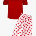 Arshiner Girls 2 Pieces Outfits Kids Square Neck Puff Sleeve Tops and Pants Set with Pockets 6-14 Years/140