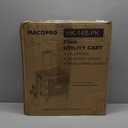 Foldable Utility Cart with Stair Climbing Wheels, Collapsible Rolling Crate with Telescoping Handle, Folding Shopping Trolley Handcart Grocery Book File Tool Teacher Storage Basket (Pink)