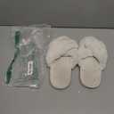 Evshine Women's Fuzzy Slippers Cross Band Memory Foam House Slippers Open Toe, 38-39