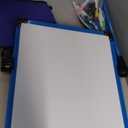 Walbest Dry Erase Board with Stand, 23.5"x35" Double Sided Portable Writing Whiteboard with Storage Basket, Height Adjustable Rotating Magnetic Whiteboard for Home, School, Restaurant Blue
