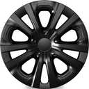 4-Pack Hubcaps Compatible with Toyota Prius 2019-2022, Prius Prime 2020-2022, Corolla Hybrid 2020-2024, 15 inch 15" Steel Wheel, Wheel Covers Skins, Snap On Tire Cover (Bright Black)