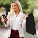 JinRuiKJ Poly Mailers with Handle 12x15.5 Inch 50 Pcs, Self Sealing Shipping Bags for Clothing, Easy to Carry Packaging Bags for Small Business - Pure Black