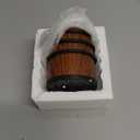 Sumnacon Heavy Duty Floor Door Stopper No Drill, Durability Stainless Steel Door Stops With Anti-skid Rubber- Contemporary Decorative Safety Door Wedge for Home Office Commercial Industrial, Wood Grain (3X3.1Inch)