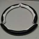 3 PCS Car Steering Wheel Covers, Carbon Fiber Anti-Slip Steering Wheel Protector, Snap On & Segmented Design Steering Wheel Cover Set, Universal Interior Accessories for Cars (Black)