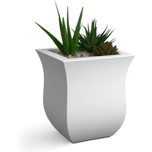 Mayne 5873-W Polyethylene Planter, White 16x16