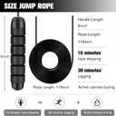 2 x BLEUM CADE Adjustable Jump Rope, Skipping Rope with Ball Bearings, with Foam Handles for Fitness, Home Exercise & Slim Body, for Kids, Men, and Women
