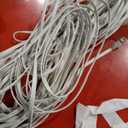 Amazon Basics Cat 6 Ethernet RJ45 10Gbps Flat Cable 100 ft Outdoor&Indoor White Solid Patch Cord with Clips for Router, Modem, PS4/5, Xbox, Gaming, Computer Network for High Speed LAN Internet