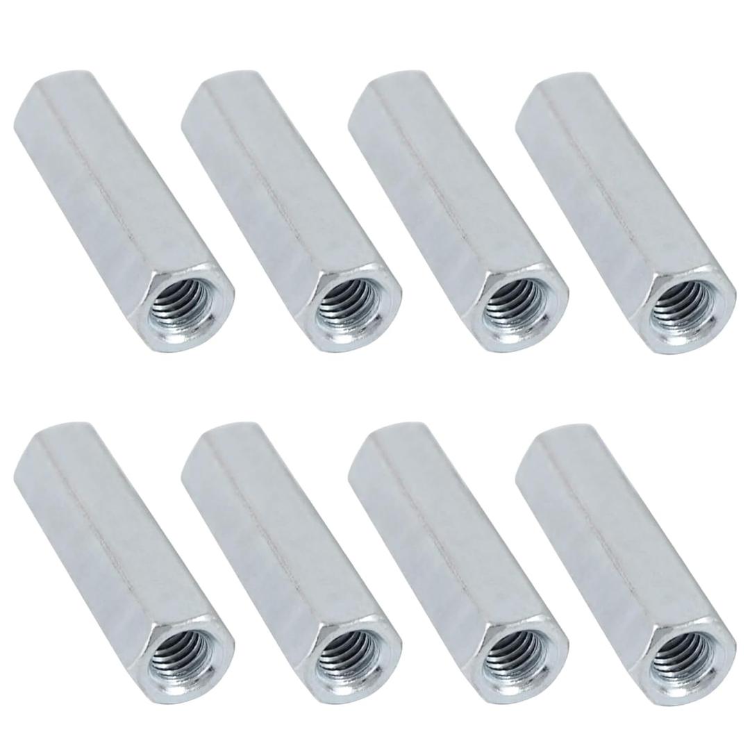 Bueyfolt Coupling Nuts, 1/2"-13 x 1-3/4", Zinc-Plated Steel Rod Coupling Nuts 1/2 in.-13 TPI, 20-Pack