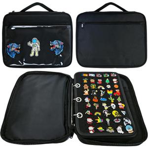 Black 6 Binder Enamel Pin Display Bag,Pin Books For Collectors,Pins Board Storage Organization Box Can Holds Pins, Brooches,Paper Clips,Sports medal.(Black 6 Binder,Without Accessories)