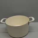 MARTHA STEWART Gatwick 7-Quart Enamel Cast Iron Dutch Oven  Martha Blue  Heavy-Duty Dutch Oven for Slow Cooking, Braising & Baking (Linen w/ Gold Knob)