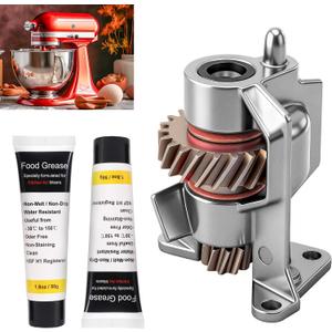Upgrade Material WP240309-2 240309-2 Worm Drive Gear & Bracket Kit W/Food Grade Grease for Whirlpool Kitchen-aid Mixer 4162100 4162101 4169907 4169941 4170007 4176130 949544