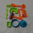 Amazon Basics 3lbs Moldable Sensory Play Sand with Castle Molds and Tool Set, for Kids Ages 3 and Up, Medium, Natural Sand, 11 Count (Pack of 1)