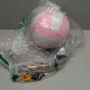 ZLY Volleyball,Official Size 5 Volleyballs for Indoor Outdoor,Soft Touch Volleyballs for Beach Play Pool Training Game with Ball Pump (Pink)