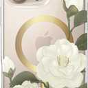 LONLI Hue - Magnetic Case for iPhone 16 Pro - [Compatible with Magsafe] - [360 Shock-Absorbent Bumper] - [Cute and Unique Phone Cover for Girls and Women] - Camellia