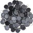 100PCS 125KHz RFID Key Fob Contactless Keyfob Proximity ID Card Token Tag Keypad Card for Door Lock Entry Access Control System Wholesale Read Only (Black)