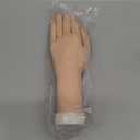 Practice Hand for Acrylic Nails Realistic Mannequin Hand for Nails Practice Soft Flexible Bendable False Fake Nail Hand Art Trainer Manicure Practice Hand Tool and Rings Display of Bracelets (Left)