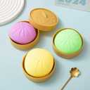 2 x Squishable Food Stress Relief Toys: Colorful Mini Bread Squeeze Balls, Slow Rebound Anti-Stress Gadgets, Realistic Fake Bread Dough Balls, Stretchable Sensory Desktop Toys, Relieve Anxiety, Office Relaxation, Home Decor | Best Gift For Family And Friends